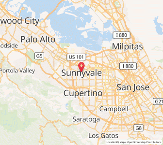 Map of Sunnyvale, California