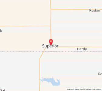 Map of Superior, Nebraska