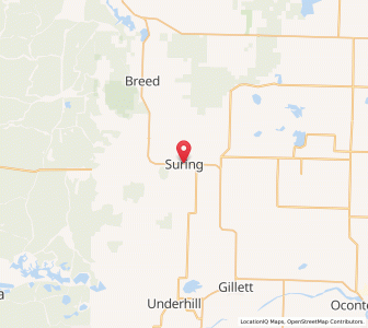 Map of Suring, Wisconsin