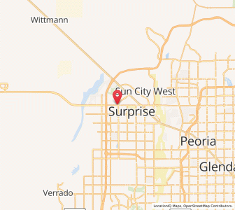 Map of Surprise, Arizona