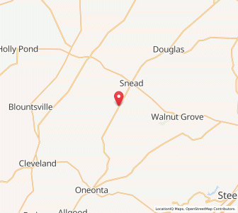 Map of Susan Moore, Alabama