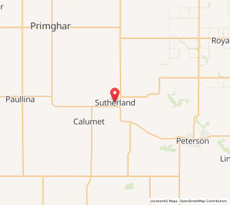 Map of Sutherland, Iowa
