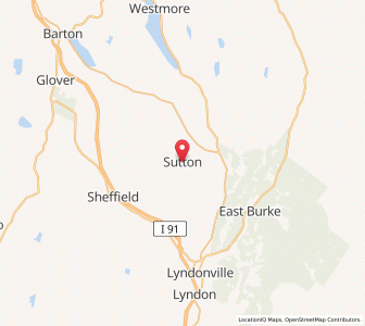 Map of Sutton, Vermont