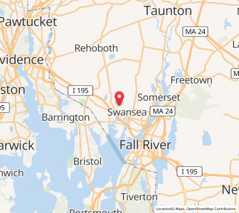 Map of Swansea, Massachusetts