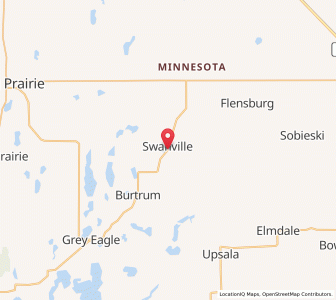 Map of Swanville, Minnesota