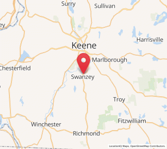 Map of Swanzey, New Hampshire