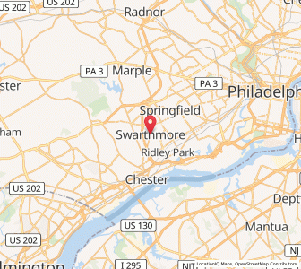 Map of Swarthmore, Pennsylvania
