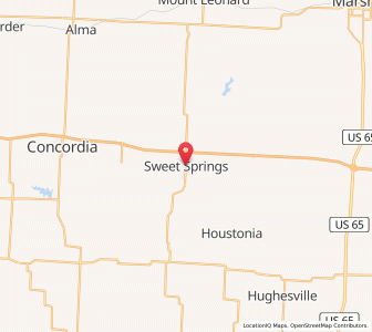 Map of Sweet Springs, Missouri