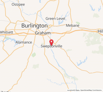 Map of Swepsonville, North Carolina