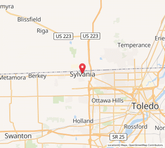 Map of Sylvania, Ohio