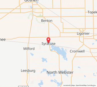 Map of Syracuse, Indiana