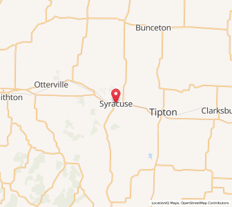 Map of Syracuse, Missouri