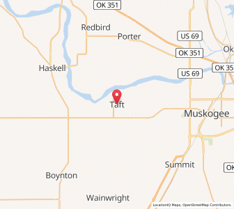 Map of Taft, Oklahoma