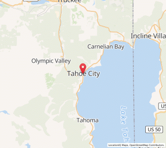 Map of Tahoe City, California