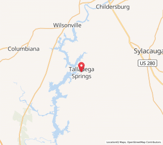 Map of Talladega Springs, Alabama