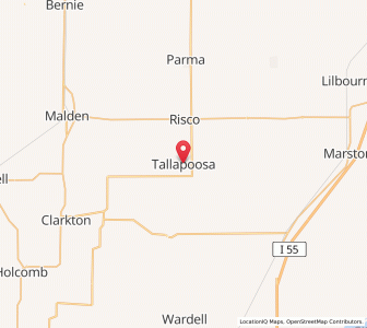 Map of Tallapoosa, Missouri