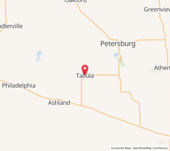 Map of Tallula, Illinois