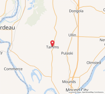 Map of Tamms, Illinois
