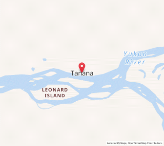 Map of Tanana, Alaska
