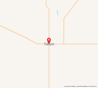 Map of Tatum, New Mexico