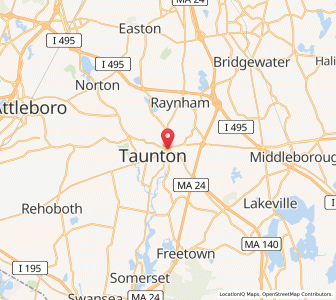 Map of Taunton, Massachusetts