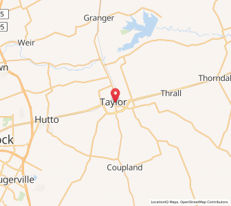 Map of Taylor, Texas