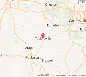 Map of Taylorsville, Georgia