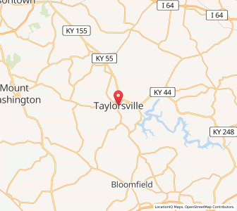 Map of Taylorsville, Kentucky