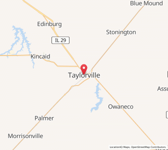 Map of Taylorville, Illinois
