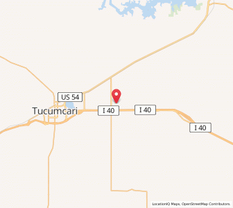 Map of Tucumcari Municipal Airport - TCC, New Mexico