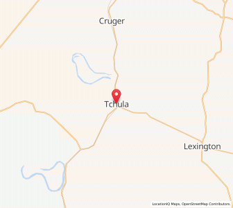 Map of Tchula, Mississippi