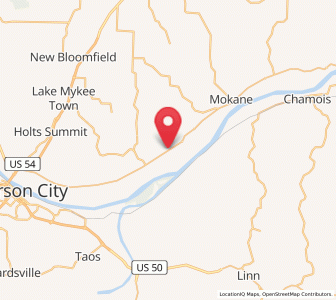 Map of Tebbetts, Missouri