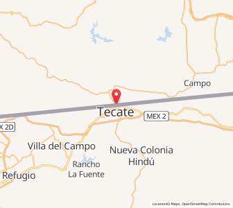 Map of Tecate, California