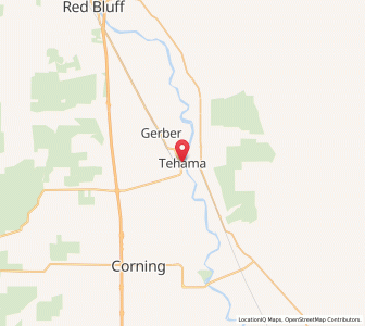 Map of Tehama, California