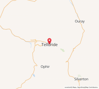Map of Telluride, Colorado