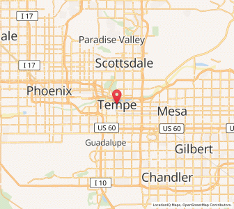 Map of Tempe, Arizona