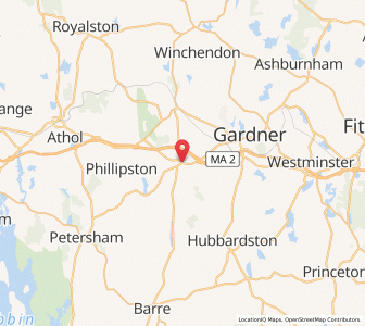 Map of Templeton, Massachusetts
