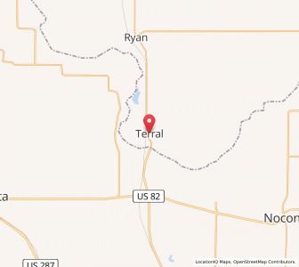 Map of Terral, Oklahoma