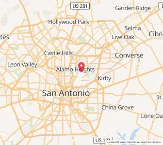 Map of Terrell Hills, Texas