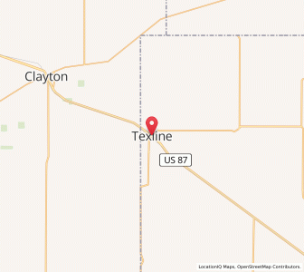 Map of Texline, Texas
