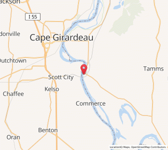 Map of Thebes, Illinois