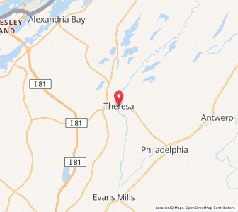 Map of Theresa, New York