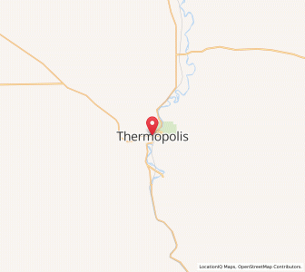 Map of Thermopolis, Wyoming