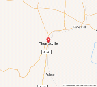 Map of Thomasville, Alabama
