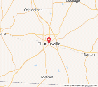 Map of Thomasville, Georgia