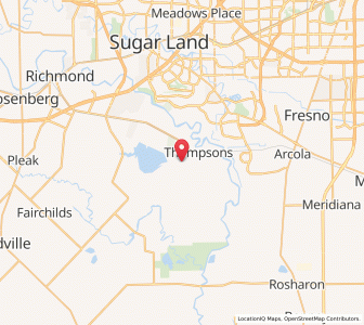 Map of Thompsons, Texas