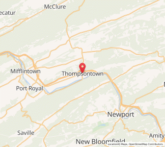 Map of Thompsontown, Pennsylvania