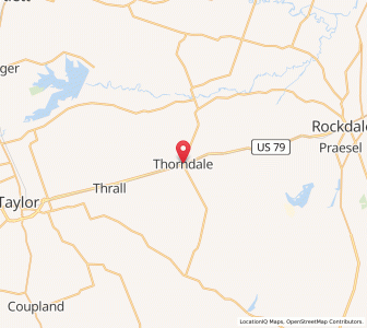 Map of Thorndale, Texas