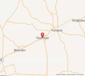 Map of Thornton, Arkansas