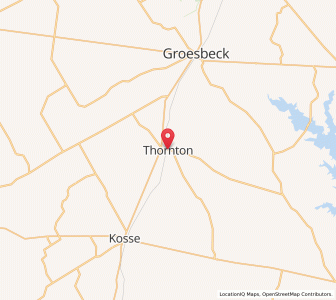 Map of Thornton, Texas